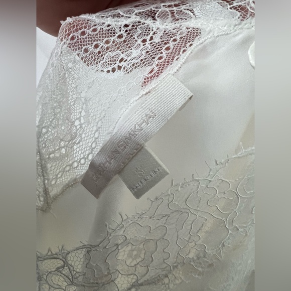 Jonathan Simkhai Erika Ivory White silk Lace Camisole top - Picture 7 of 8